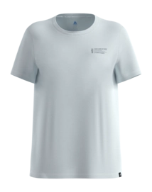 T-Shirt Odlo Women Cotton Blend Unlimited Baby Blue Regular Fit