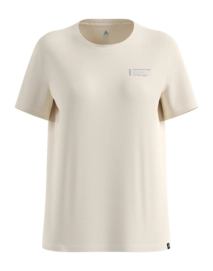 T-Shirt Odlo Women Cotton Blend Unlimited Gardenia Regular Fit