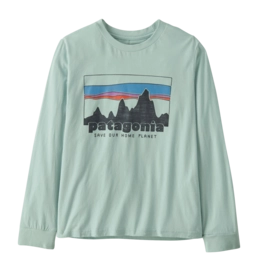 T-Shirt Patagonia Kids L/S Graphic '73 Skyline: Virtually Blue