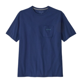 T-Shirt Patagonia Men Boardshort Logo Pocket Responsibili-Tee Clement Blue