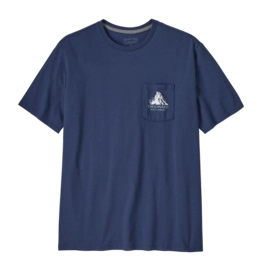 T-Shirt Patagonia Men Chouinard Crest Pocket Responsibili-Tee Clement Blue