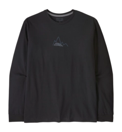 T-Shirt Patagonia Men L/S Berm Logo Responsibili-Tee Black
