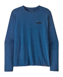 T-Shirt Patagonia Men L/S Cap Cool Daily Graphic Shirt 73 Skyline: Clement Blue X-Dye
