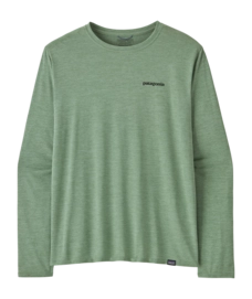 T-Shirt Patagonia Men L/S Cap Cool Daily Graphic Shirt Waters Fitz Roy Trout: Ellwood Green X-Dye