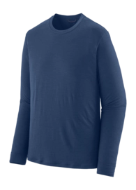 T-Shirt Patagonia Men L/S Cap Cool Merino Blend Shirt Clement Blue