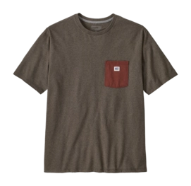 T-Shirt Patagonia Men Shop Sticker Pocket Responsibili-Tee Marlow Brown