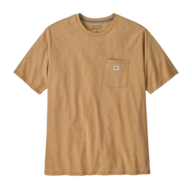 T-Shirt Patagonia Men Shop Sticker Pocket Responsibili-Tee Talon Gold