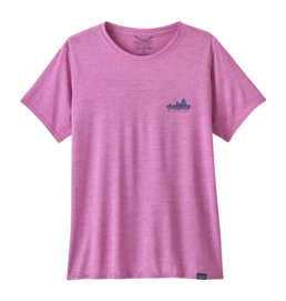 T-Shirt Patagonia Women Cap Cool Daily Graphic Shirt 73 Skyline: Brisk Purple X-Dye