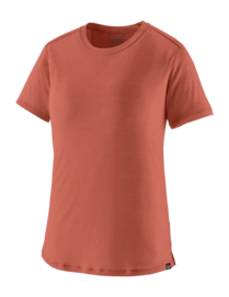 T-Shirt Patagonia Women Cap Cool Merino Blend Shirt Potters Red