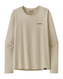 T-Shirt Patagonia Women L/S Cap Cool Daily Graphic Shirt Waters Fitz Roy Trout: Pumice X-Dye