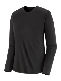 T-Shirt Patagonia Women L/S Cap Cool Merino Blend Shirt Black