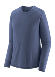 T-Shirt Patagonia Women L/S Cap Cool Merino Blend Shirt Current Blue