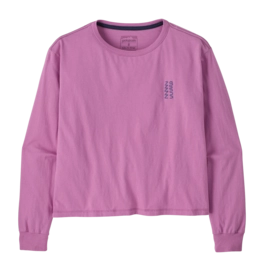 T-Shirt Patagonia Women L/S Driftways Easy Cut Organic Brisk Purple