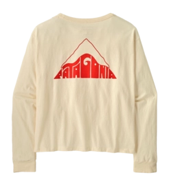 T-Shirt Patagonia Women L/S Driftways Easy Cut Organic Undyed Natural