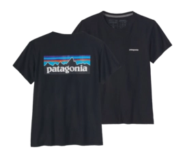 T-Shirt Patagonia Women P-6 Logo Responsibili-Tee Black