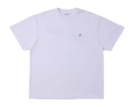 T-Shirt Sabbatical Vintage Unisex Script Logo White Navy