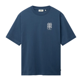 T-Shirt Shiwi Men FINN Coral Grid Blue Slate
