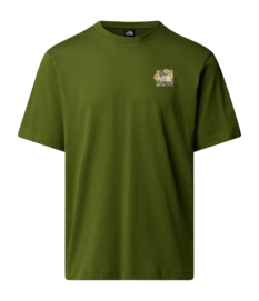 T-Shirt The North Face Men Connected Relaxed SS Tee -Graphic Woodland Green