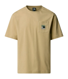 T-Shirt The North Face Men Mountain Logo Relaxed S/S Pocket Tee Khaki Stone