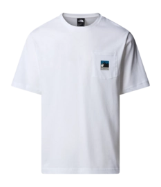 T-Shirt The North Face Men Mountain Logo Relaxed S/S Pocket Tee TNF White