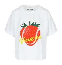 T-Shirt Vieux Jeu Women Berry Tee White