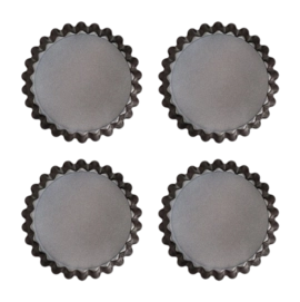 Stampi per crostatine Pyrex Asimetria, Set da 4, Teglia furba, Ø 10 x h 4 cm