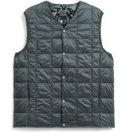Vest Taion Men V Neck Button Down Charcoal