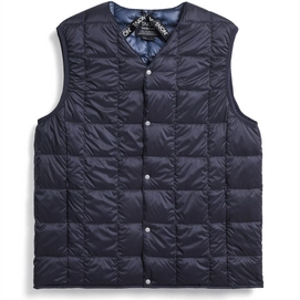 Vest Taion Men V Neck Button Down Cire.Navy