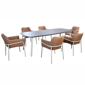 Take dining salix teracotta + table Sashimi oval salix vulcano