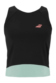 Tanktop Babolat Women Perf Tank Black Getailleerde pasvorm