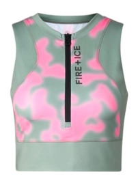 Tanktop Bogner Fire + Ice Women Celeste Eucalyptus/Pink Slim Fit
