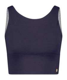 Tanktop House of Gravity Women Cross crop top Deep Blue Moonstone