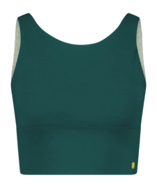 Tanktop House of Gravity Women Cross Crop Top Emerald Green