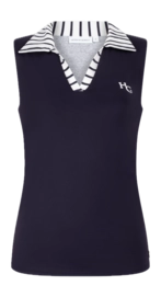Tanktop House of Gravity Women Polo Deep Blue X White