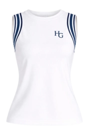 Tanktop House of Gravity Women Stripe Tank White Topaz X Green