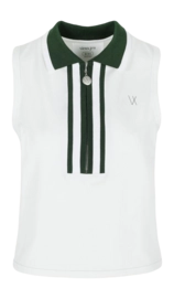 Tanktop Vieux Jeu Women Josephine Top White/Green