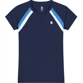 T-shirt de Tennis K Swiss Girls Core Team Top Navy