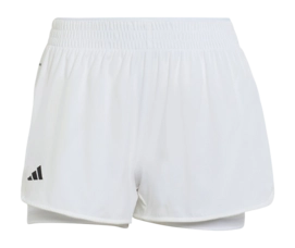 Tennisbroek Adidas Women Climacool 2in1 Match White Regular Fit