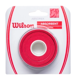 Tennisgrip Wilson Absorbx Red Overgrip (3-Stuks)