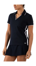 Tennispolo Sjeng Sports Women Hadassa Dark Blue Single Jersey