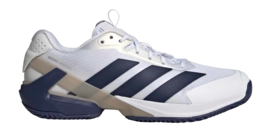Tennisschoen Adidas Men Adizero Ubersonic 5 Clay Cloud White / Dark Blue / Silver Metallic Lightstrike