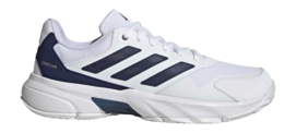 Tennisschoen Adidas Men Courtjam Control 3 Cloud White / Dark Blue / Cyber Metallic Hardcourt