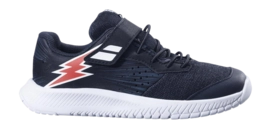 Tennisschoen Babolat Boys Pulsion All Court Black/Fiesta Red
