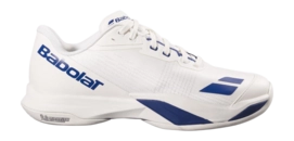 Tennisschoen Babolat Men Jet Mach 4 All Court Cream/Dark Blue Matryx Dual Layer