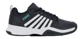 Tennisschoen K Swiss Men Court Express 2 Carbon/White/Baltic Gravel Hardcourt Kunstgras