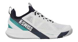 Tennisschoen K Swiss Men K-Frame Speed Rublo Clay Blanc/Carbon/Baltic Duraprint