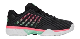 Tennisschuhe K-Swiss Hypercourt Express 2 Clay Damen Black White Neon Mint