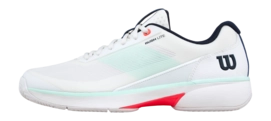 Tennisschoen Wilson Men Rush Lite 5 White / Bay / Fiery Coral Hardcourt Gravel