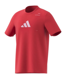 Tennisshirt Adidas Men Padel Graphic Tee Red Regular Fit
