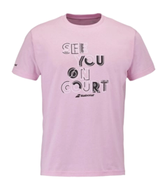 Tennisshirt Babolat Men Exercise Message Tee Lilac Sachet Regular Fit